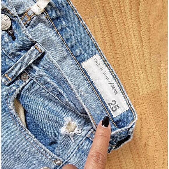 Rag & Bone Boyfriend Distressed Jean 25 - Picture 7 of 10